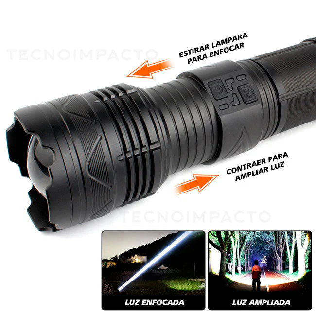 Linterna Táctica Militar | Luz Láser 40x Potencia